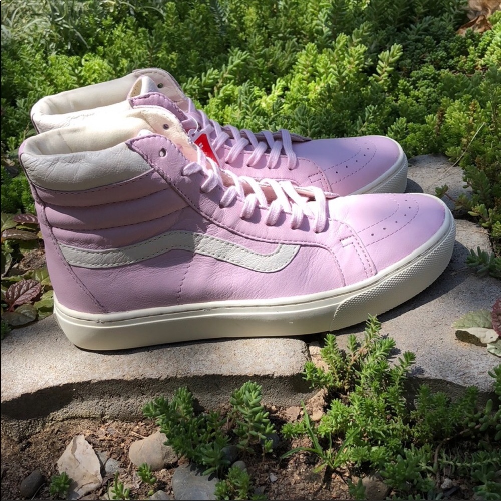 Vans Sk8 Hi Lilac Snow Leather Shoes
